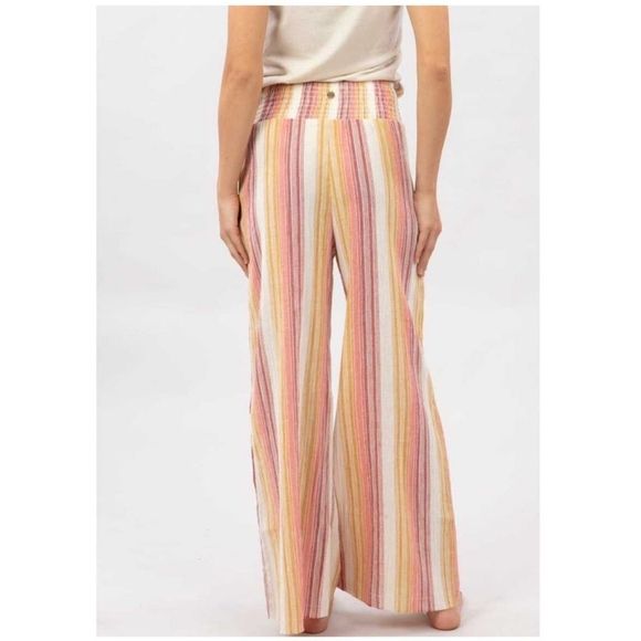 Nwt Rip Curl High Waist Wide Leg Striped Pants Size Large - Picture 3 of 16